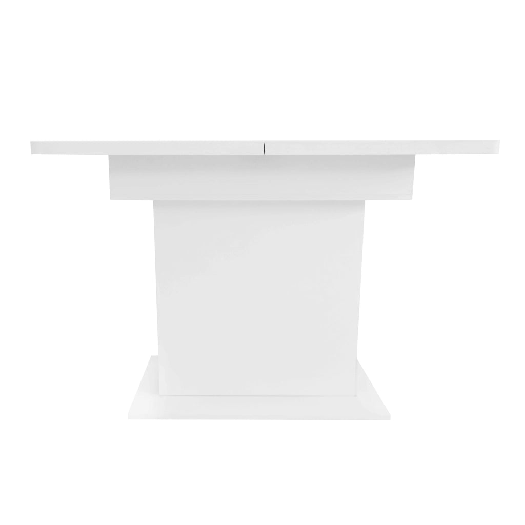 Tavolo da Pranzo Allungabile con Vano ¨C MINIMAL ¨C Bianco, Rettangolare, Salvaspazio