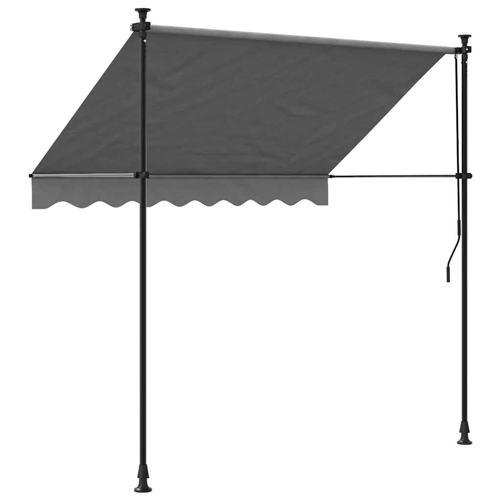 Tenda da Sole | Tenda parasole Retrattile Antracite 200x150 cm Tessuto e Acciaio