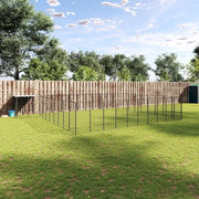 Gabbia per Cani Nera 31,46 m² in Acciaio 3082241