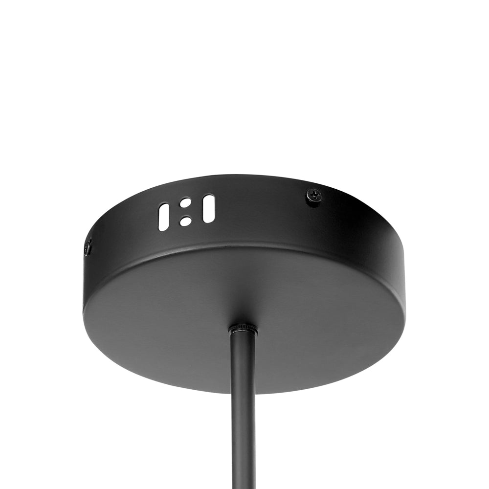 Lampadario LED in metallo nero 69 cm 4 luci binario moderno sala da pranzo soggiorno