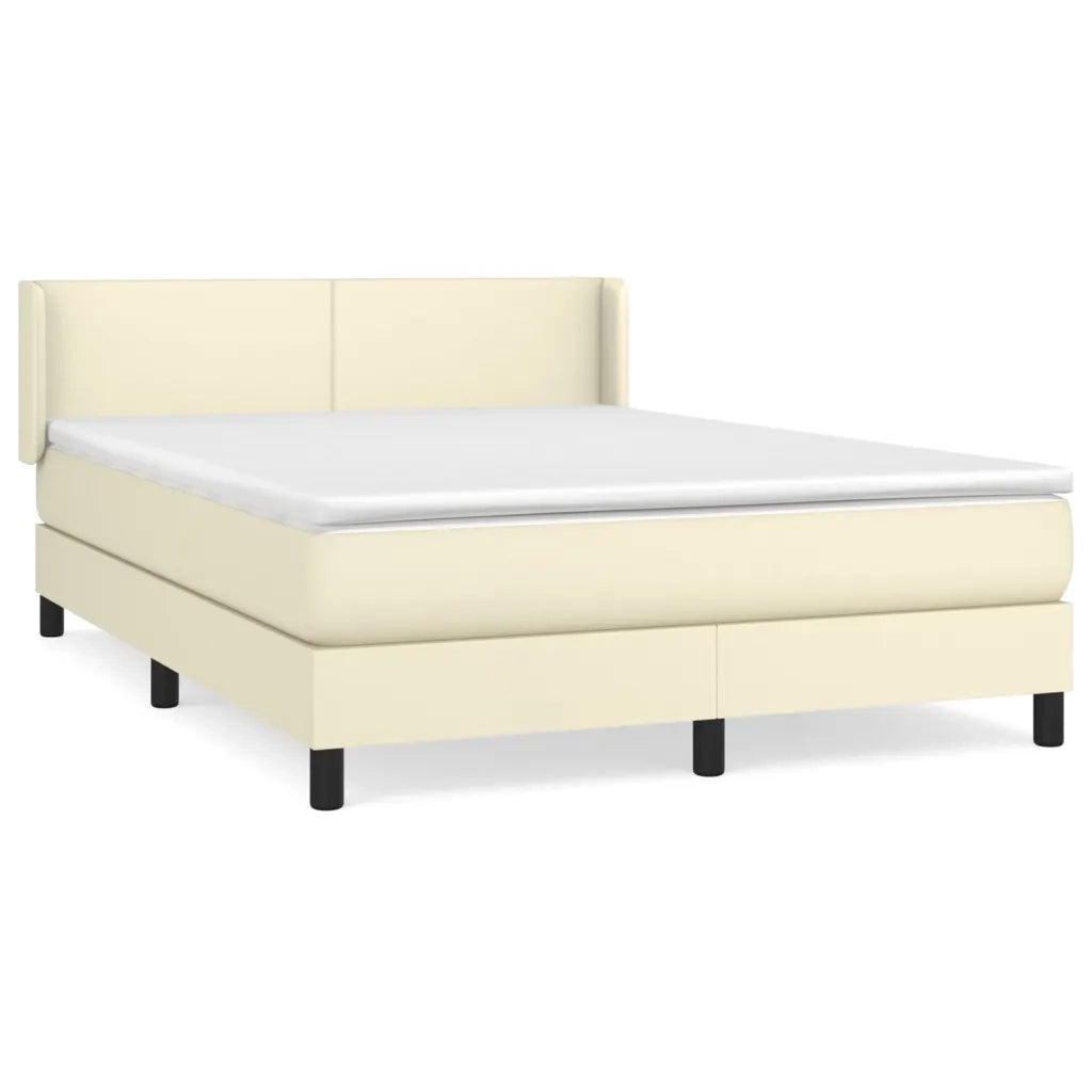 Giroletto a Molle con Materasso Crema 140x200 cm in Similpelle 3130663