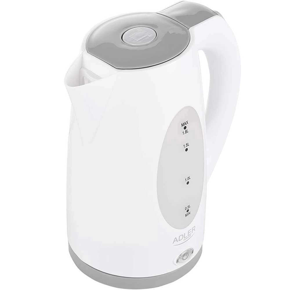Bollitore Elettrico 1,8Lt 2000W Acqua Calda Cordless Indicatore Livello Bianco