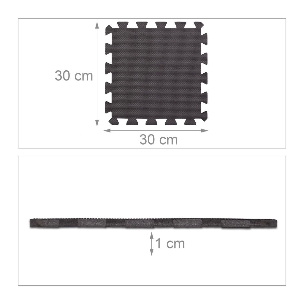 Set di 24 piastrelle nere per tappetini protettivi per attrezzature sportive in EVA 13_0002842