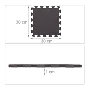 Set di 24 piastrelle nere per tappetini protettivi per attrezzature sportive in EVA 13_0002842