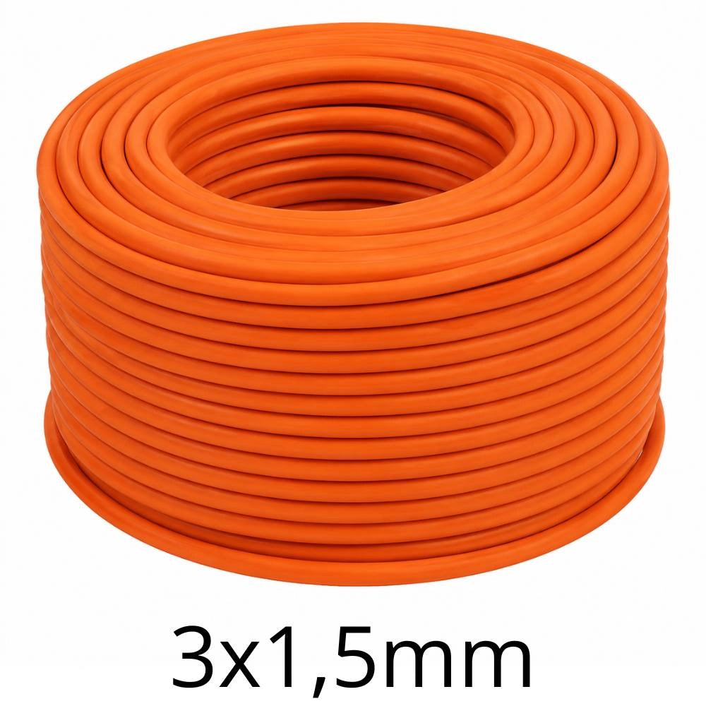 Cavo fror multipolare flessibile antifiamma arancio gommato per impianti *** lunghezza metri 100, sezione conduttore ...