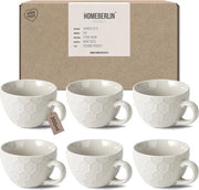 Set di 6 Cappuccinieri Artigianali in Ceramica di Alta Qualità – Design Moderno e Sostenibile