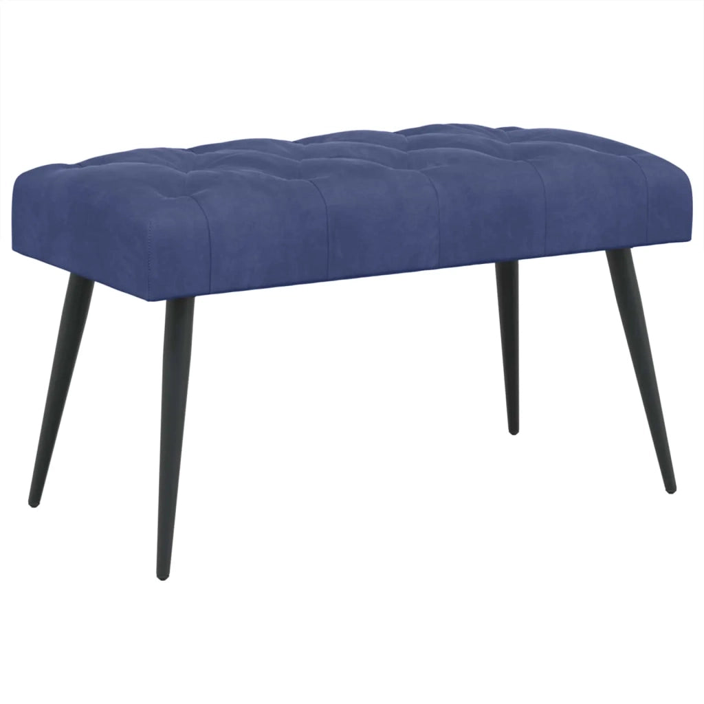 Panchina con bottoni imbottiti Blu Polizia 80 x 40 x 46 cm 42038569