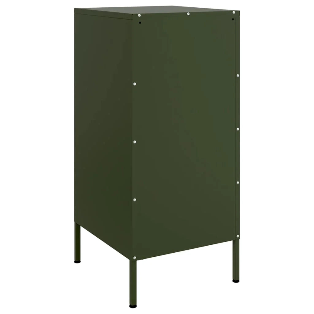 Buffet credenza cassettiera armadio mobile contenitore organizer per cucina soggiorno salotti set da 2 verde oliva 36 x 39 x 79 cm acciaio verde 02_0036983