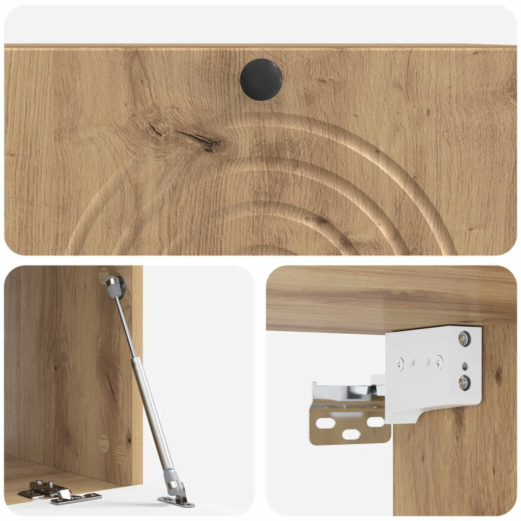 Mobile Porta TV da Muro Rovere Artigianale 78,5 x 41 x 30 cm 898184