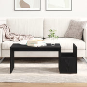 Tavolino da caffÃ¨  Nero Rovere 90x45x35 cm in Legno Ingegnerizzato