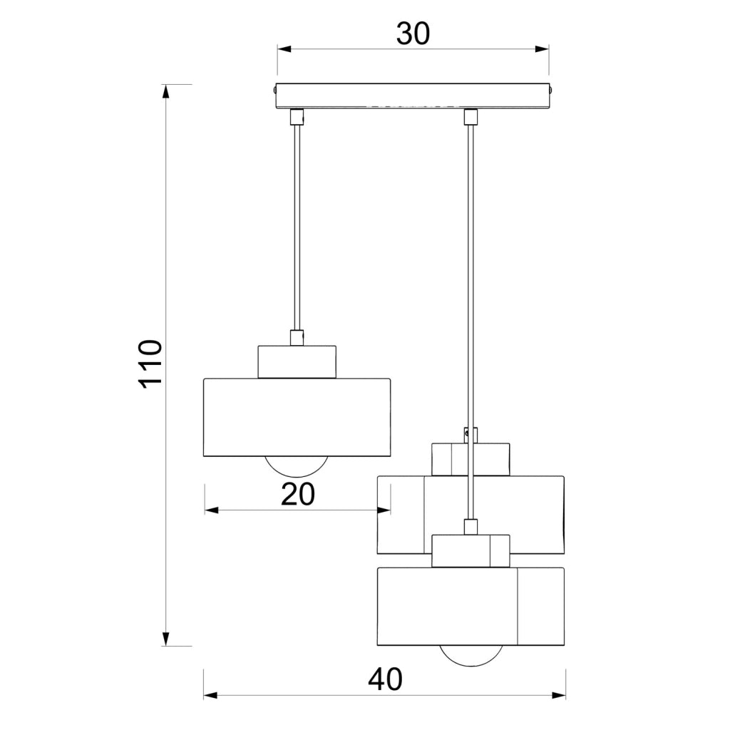 Lampada sospesa Marti 3xE27 bordeaux oro Luminex