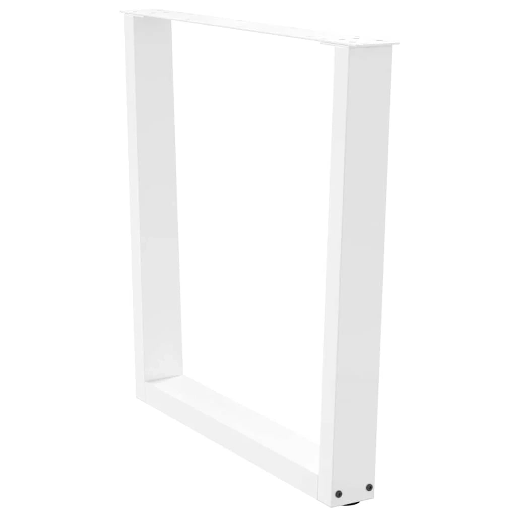 Set di 3 gambe per tavolo da pranzo a forma di V regolabili ed esteticamente gradevoli 80 x 72-73,3 cm in acciaio bianco 02_0056951