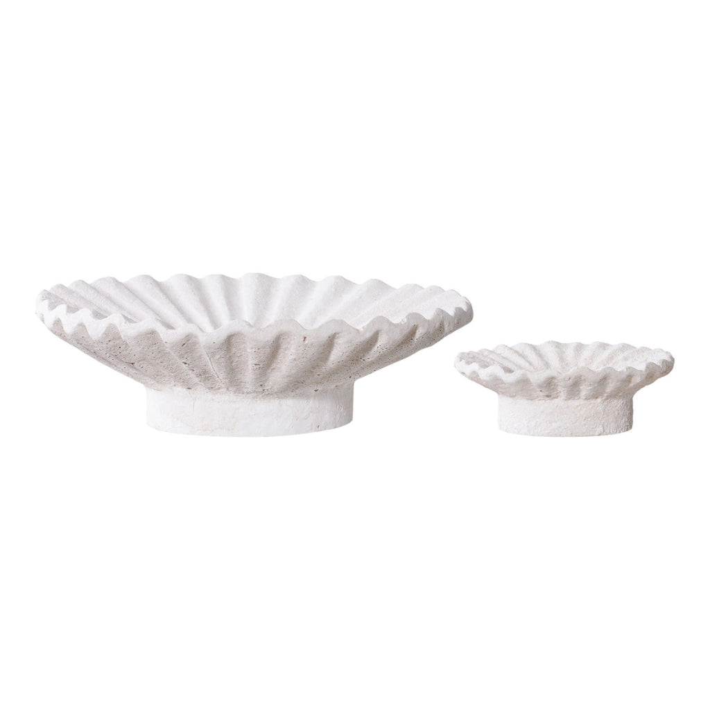 Portacandela Rachi, Bianco, Cemento, 11,1x11,1x4,3 cm
