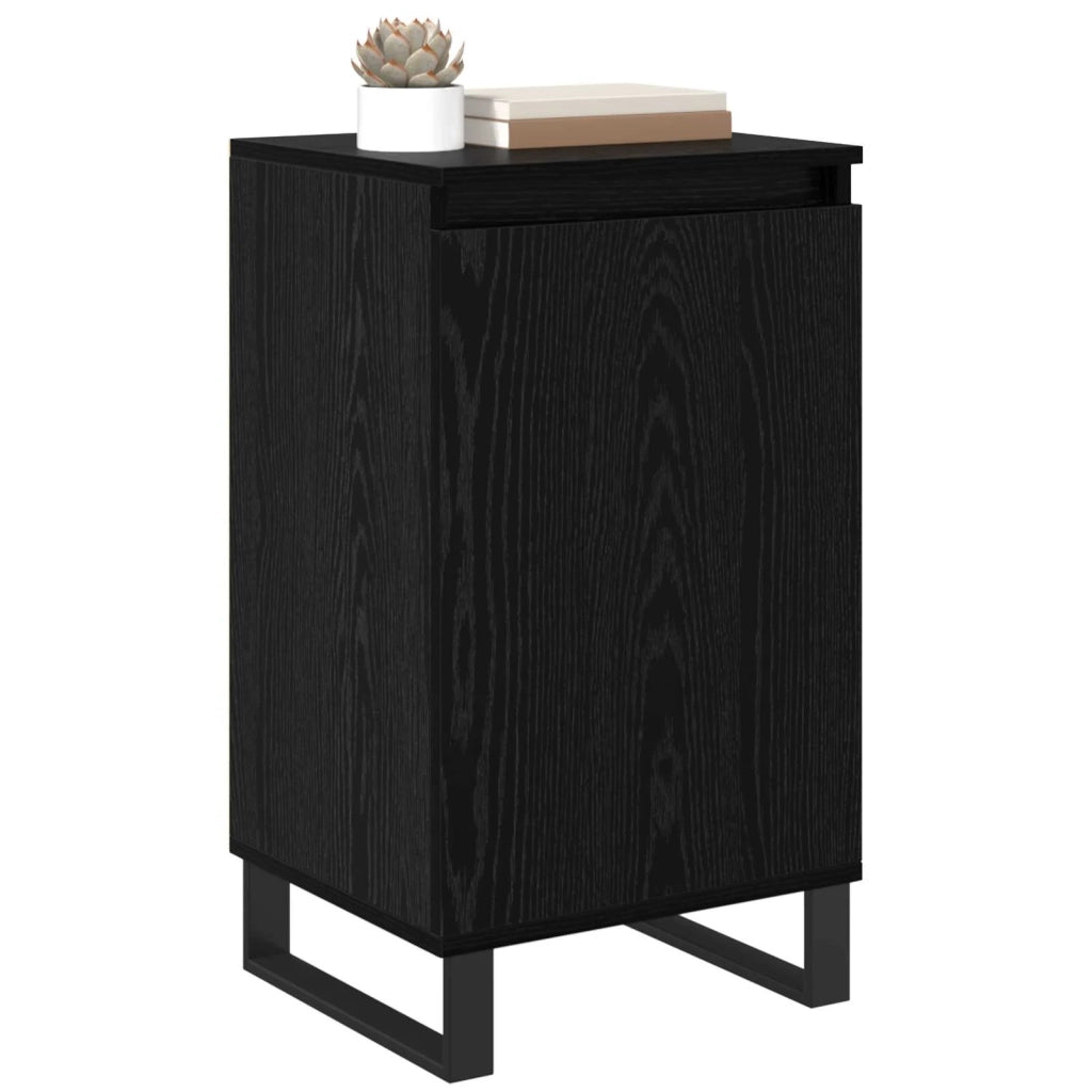 Credenza | Madia | Buffet da pranzo | Armadio da pranzo Rovere Nero 40 x 35 x 70 cm Legno multistrato