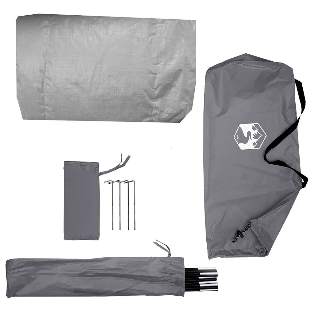 Tenda con tetto Grigio e Nero 236 x 108 x 120 cm 42001018