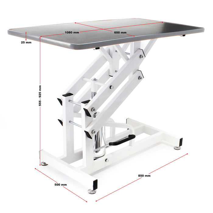 Tavolo da toelettatura idraulico richiudibile per cane e gatto