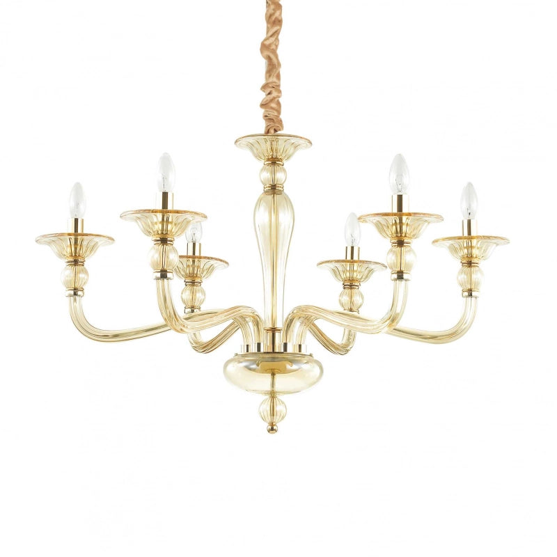 Lampada A Sospensione Danieli Sp6 Ambra Ideal-Lux