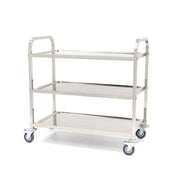 Carrello di Servizio in Acciaio Inox - 3 Ripiani
