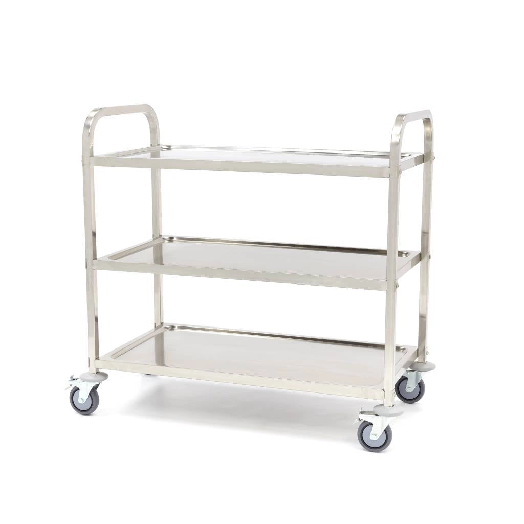 Carrello di Servizio in Acciaio Inox - 3 Ripiani