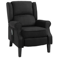 Poltrona Relax Massaggiante Reclinabile con Telecomando, 78x83x101cm, Nero