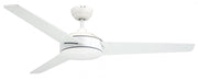 Vam Ventilatore da soffitto bianco 132 cm con regolatore da parete a 4 velocità