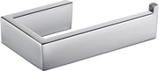 Supporto per carta igienica in acciaio inox 304, Supporto per carta igienica per bagno e cucina (argento cromato, fori)