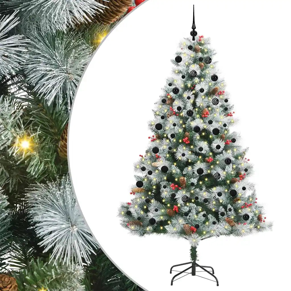 Albero di Natale artificiale Verde e bianco 240 cm 3395198