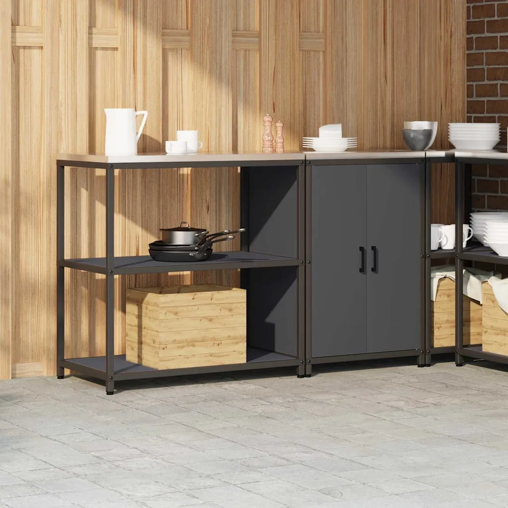 Set di Stoccaggio per Cucina con lo scaffale 2 pcs Antracite