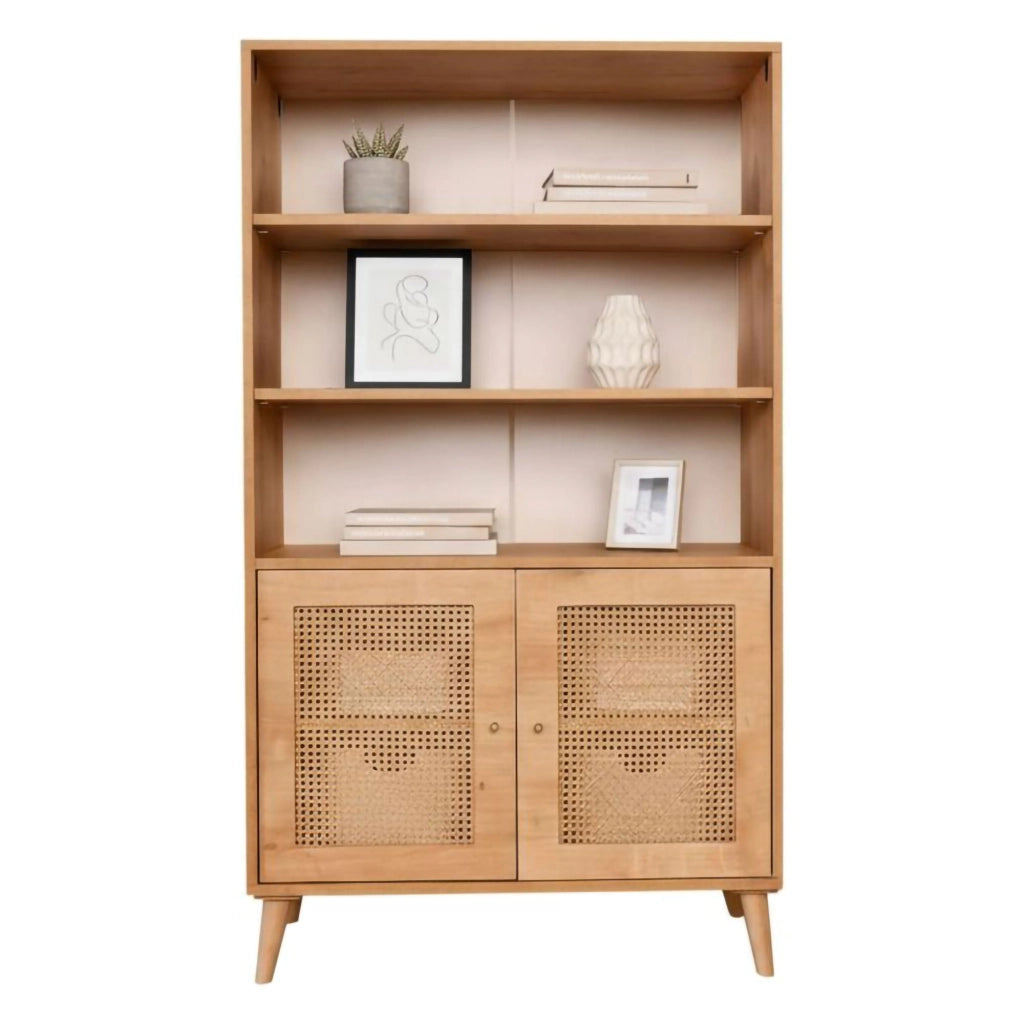Credenza Skopje, Buffet da soggiorno, Madia da salotto, Dispensa da cucina, 90x40h110 cm, Quercia