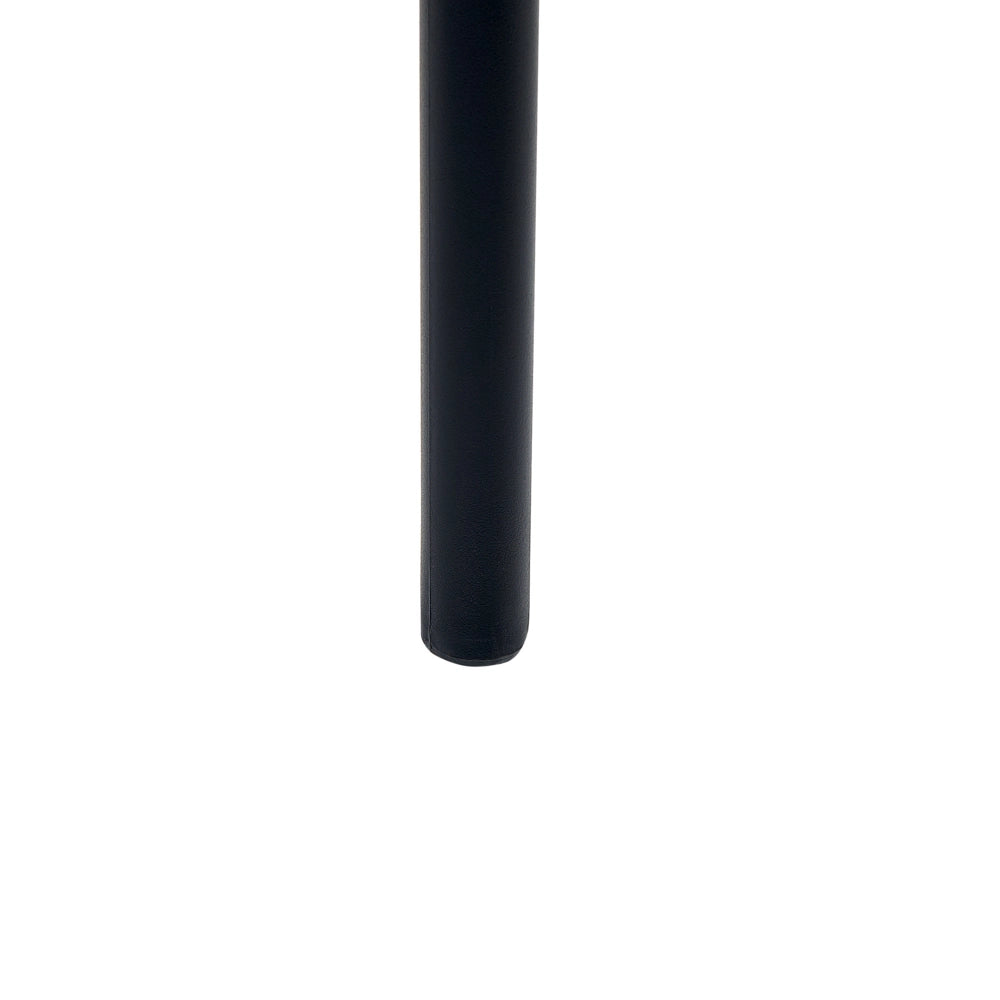 Set di 4 sedie da pranzo in plastica nero per interni ed esterni da giardino impilabili in stile minimalista