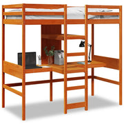 Giroletto Soppalco senza Materasso Marrone Cera 90x190cm Pino