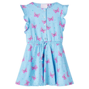 Abito da Bambina con Bottoni Senza Maniche Blu 104cod mxl 132147