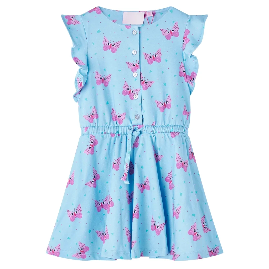 Abito da Bambina con Bottoni Senza Maniche Blu 104cod mxl 132147