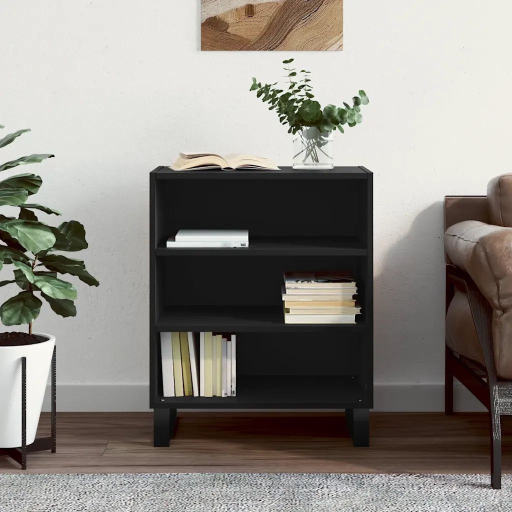 Credenza | Madia | Buffet da pranzo | Armadio da pranzo Nera 57x35x70 cm in Legno Multistrato