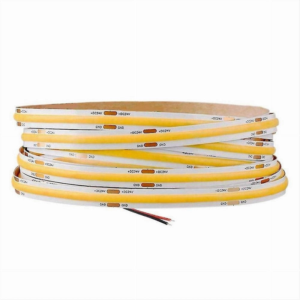 Trade Shop - Striscia Led Cob Strip Bobina 50mt 24volt Led Smd Luce 4000k 6500k 3000k Cob-50m -