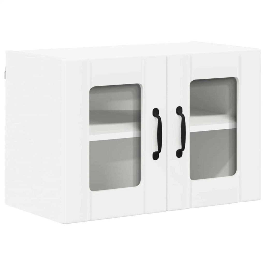 Mobile in vetro da parete LUCCA 2 pcs Bianco 60 x 31 x 40 cm 884966