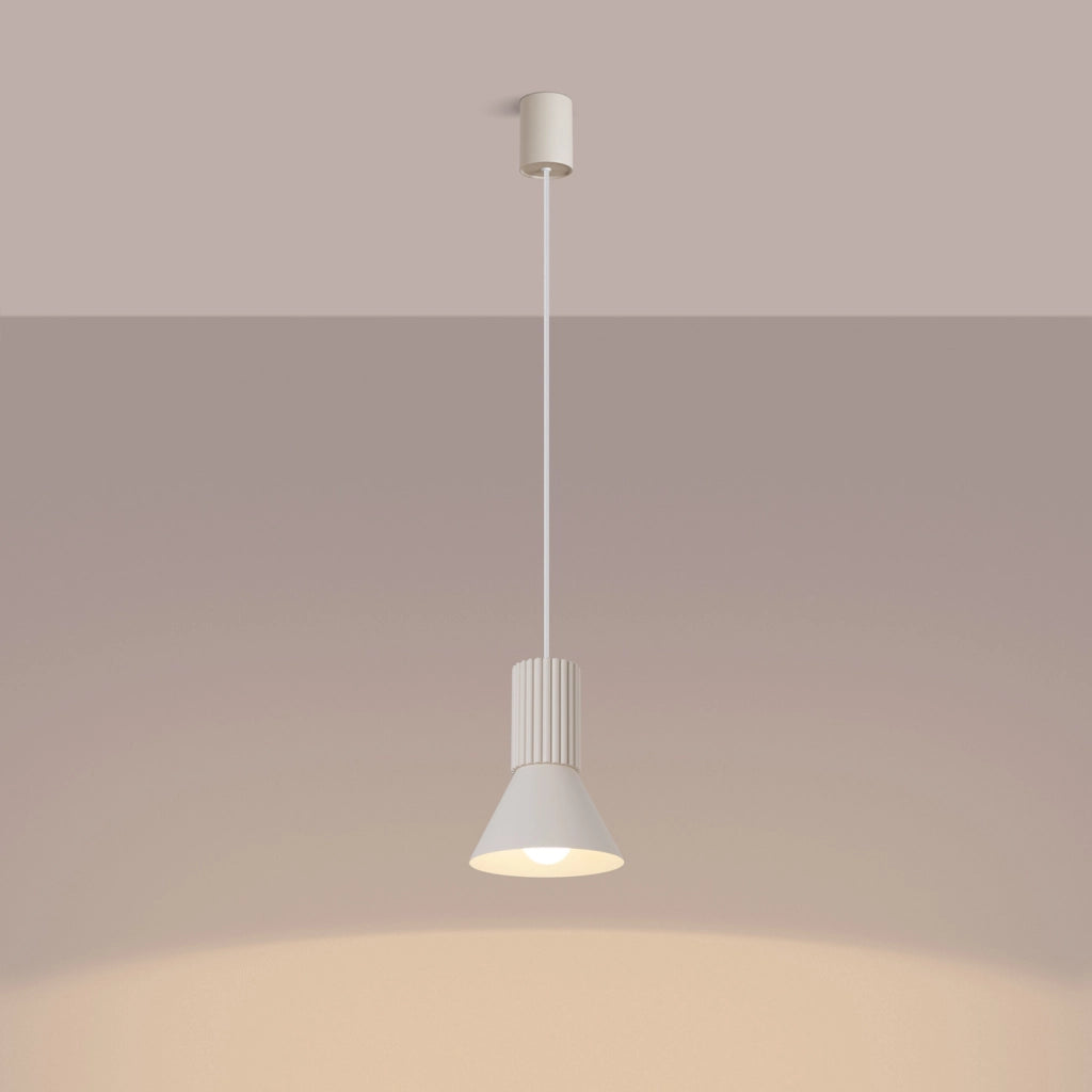 Lampada a sospensione moderna beige cono E14 MOLDEA Pure Lume