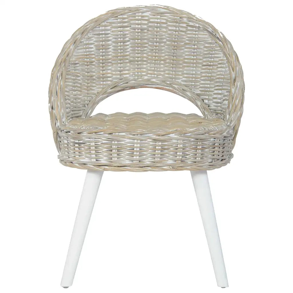 Poltrona-Divano Sedia-Poltroncina in Rattan Kubu Bianco