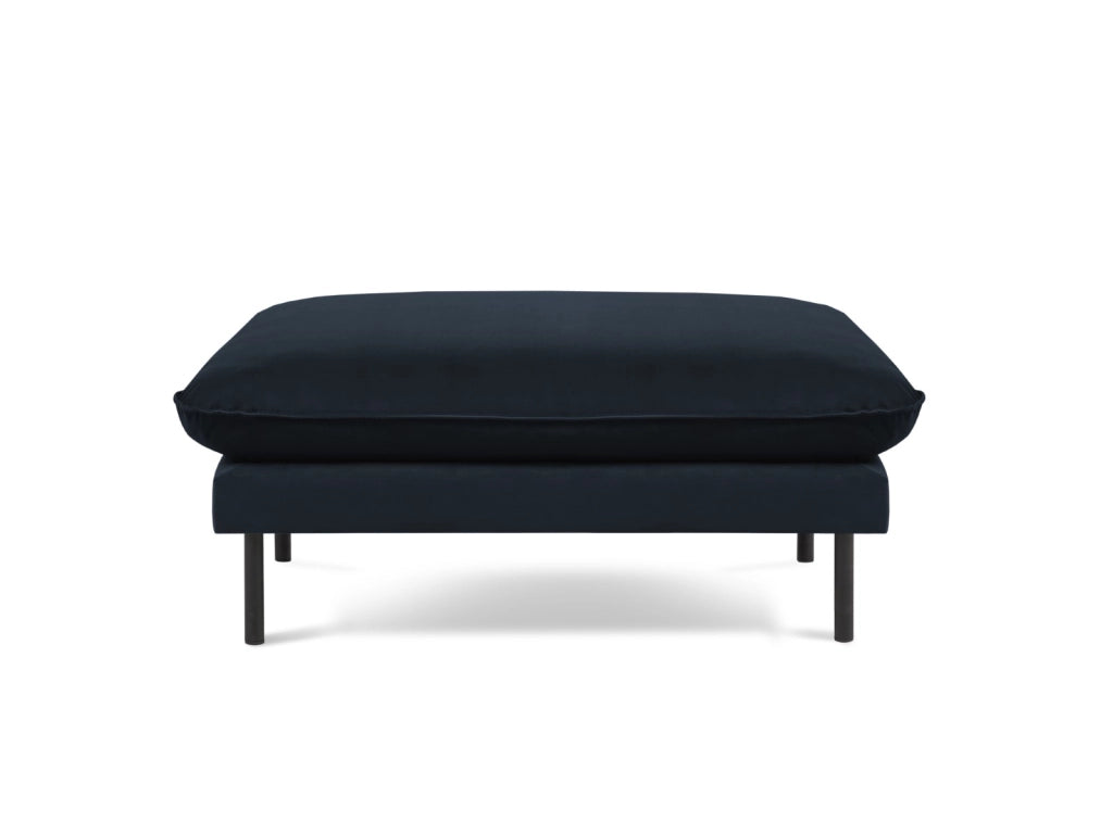 Cosmopolitan Design - Pouf "Vienna" in velluto blu scuro 