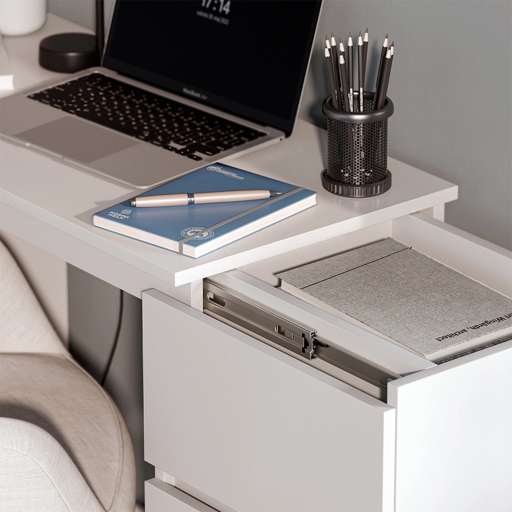 Cassettiera con funzione scrivania Varino Bianco 80 x 75.5 cm estensibile Vicco