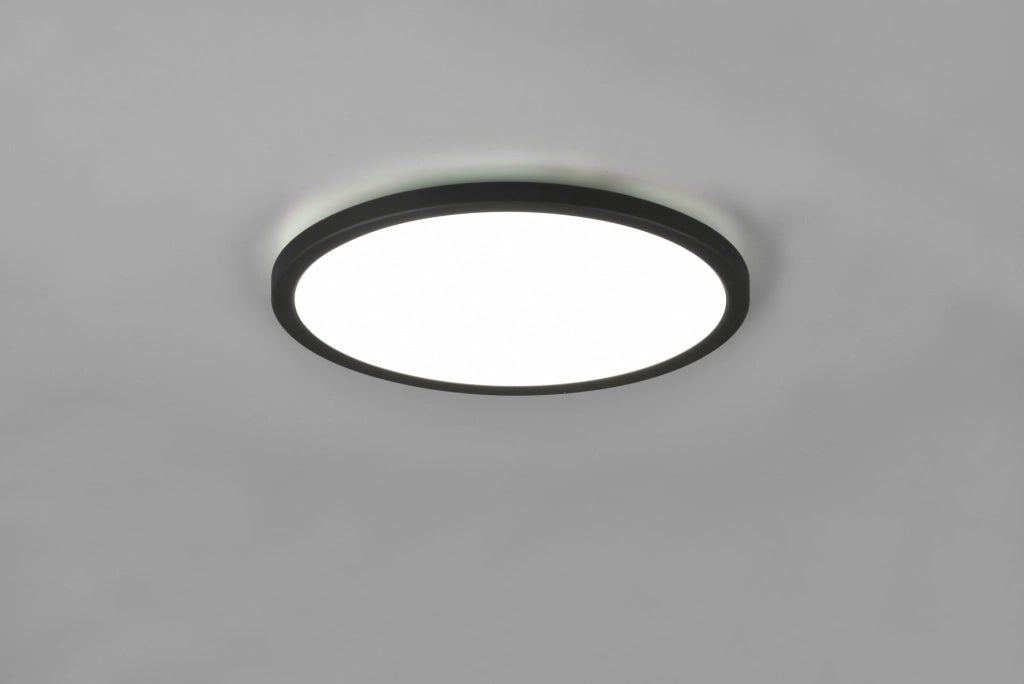 Plafoniera LED AUREO RL 29cm 18W RGB telecomando nera