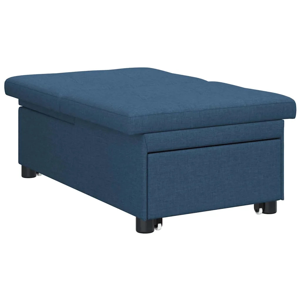 Divano letto | Sof¨¤ letto | Letto singolo Estraibile Blu 194 x 50 x 82 cm Tessuto