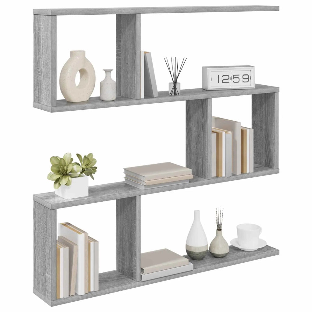 Scaffale da parete Sonoma grigio 80 x 12 x 79,5 cm 8012281