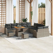 Set Divano da Giardino con cuscino 13 pcs Grigio 3364403