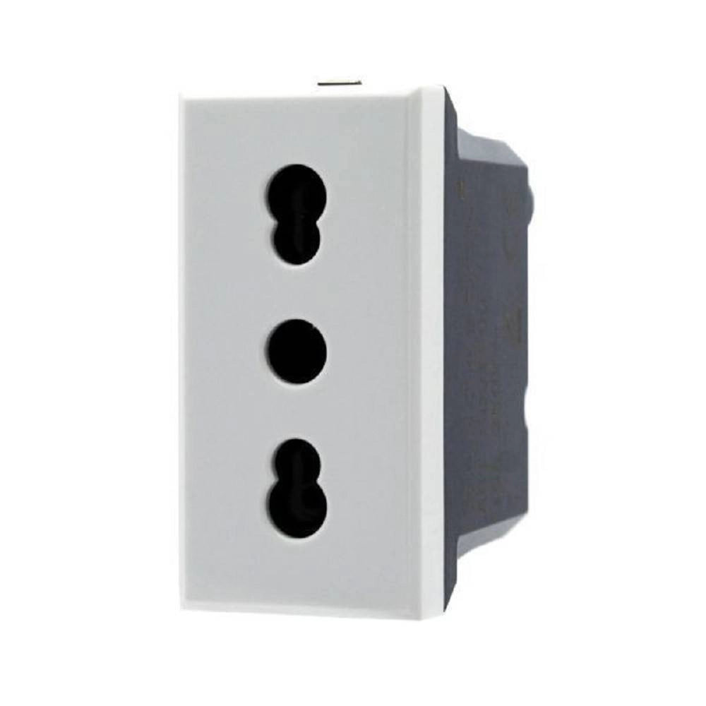 Trade Shop - Presa Bipasso 2p+t 10/16a Colore Bianco Compatibile Bticino Axolute -