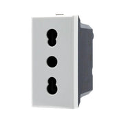 Trade Shop - Presa Bipasso 2p+t 10/16a Colore Bianco Compatibile Bticino Axolute -
