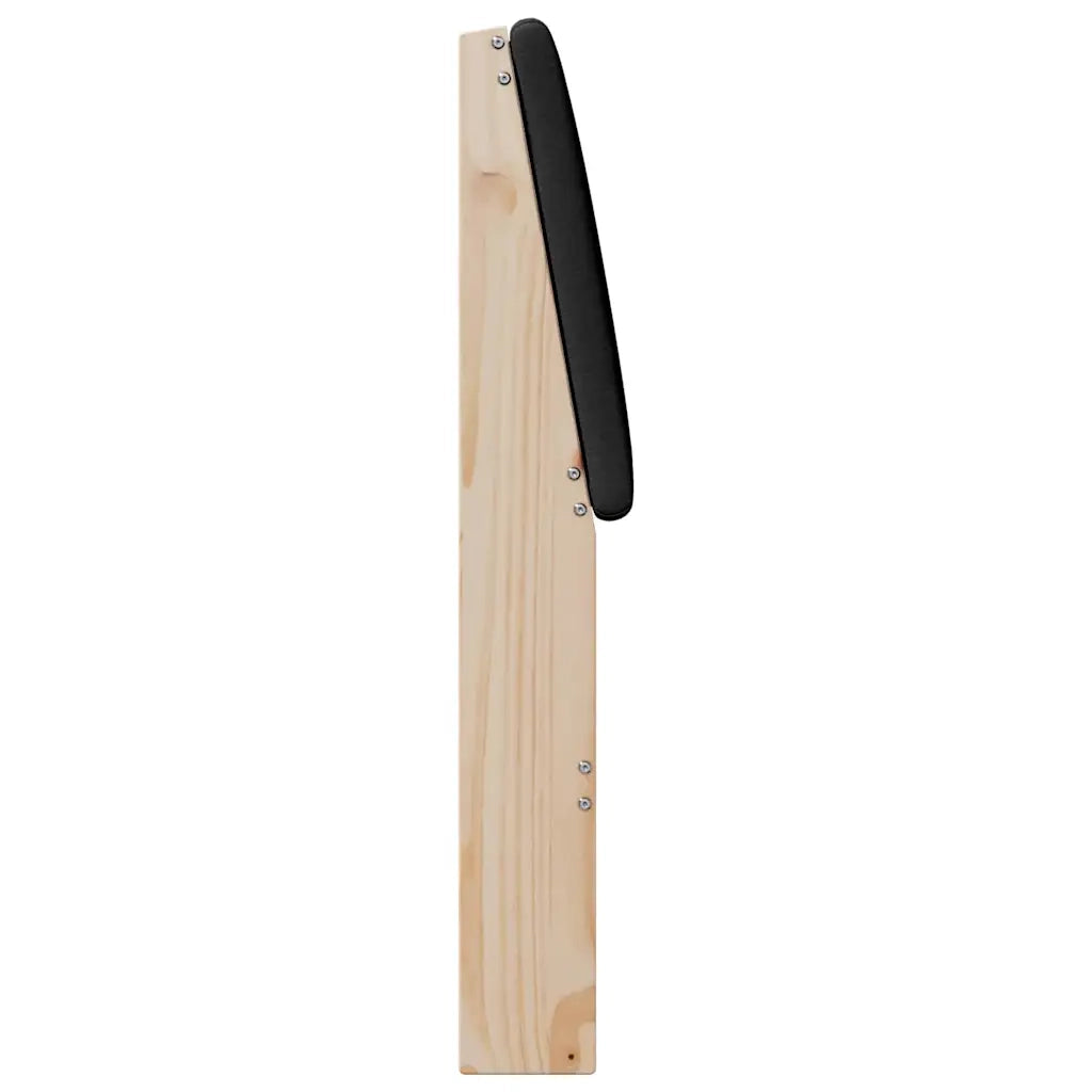 Testiera imbottita-Testiera con Cuscini-Testata Nero 100 cm Pino massello 728036