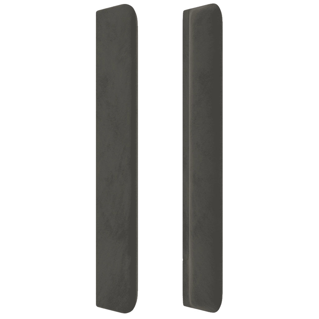 Giroletto a Molle con Materasso Grigio Scuro 80x200 cm Velluto 3132826