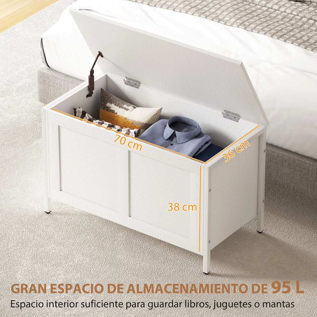 Letto contenitore con cassetti ¨C zephmum ¨C 80x40x50 cm bianco veteato