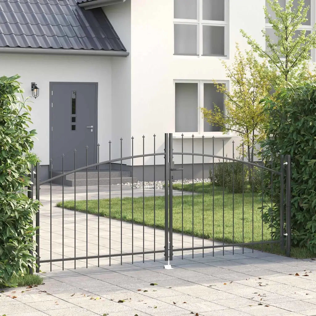 Cancello Doppio Woerden Grigio 299,5 x 174,5 cm Acciaio 42008846